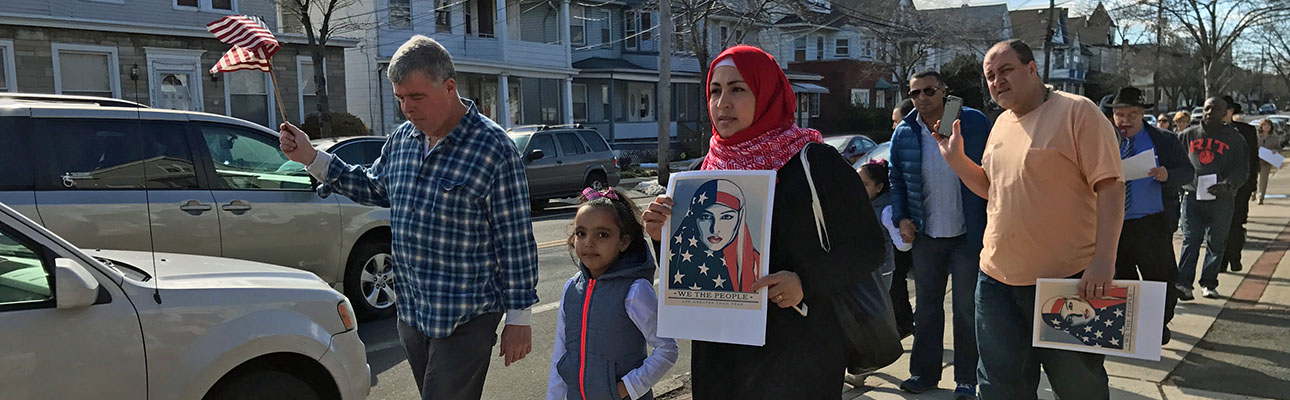 Clifton community shows support for immigrants_ refugees and Muslims with prayerful march