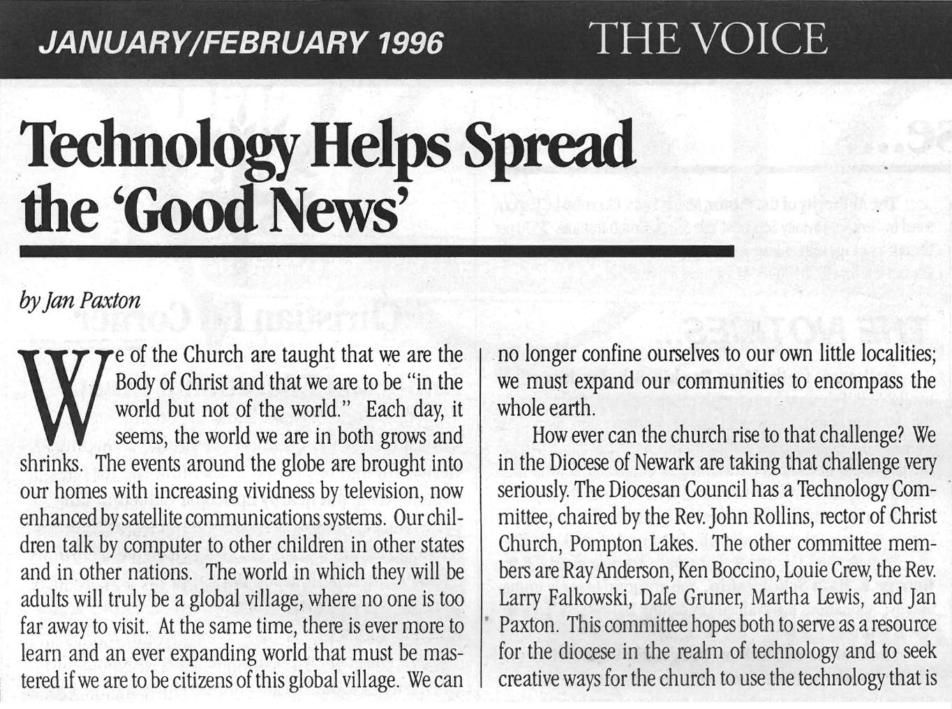 The VOICE, January/February 1996