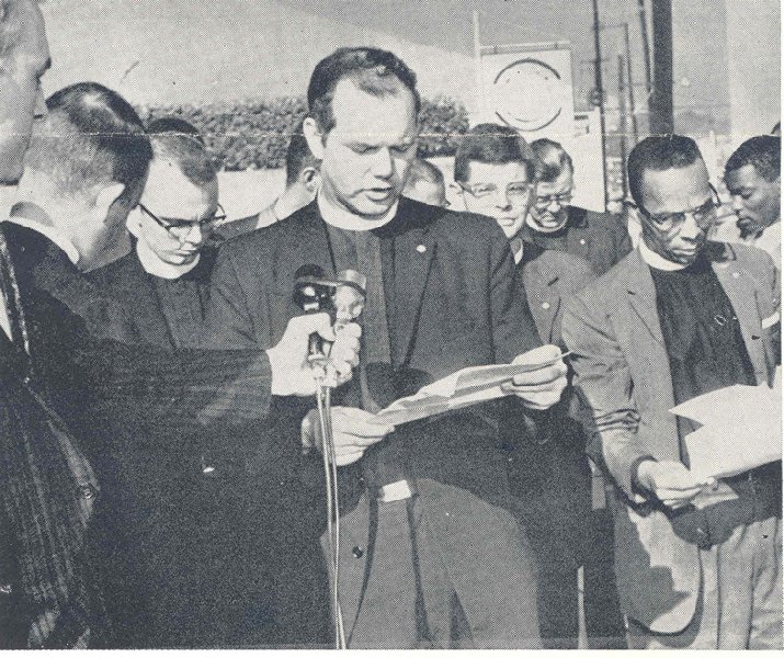 Rev. Pierson moments his arrest in a Jackson, MS bus terminal, September 1961.