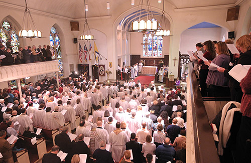 The opening Eucharist at St. Trinity & Philip's Cathedral. STEVEN BOSTON PHOTO