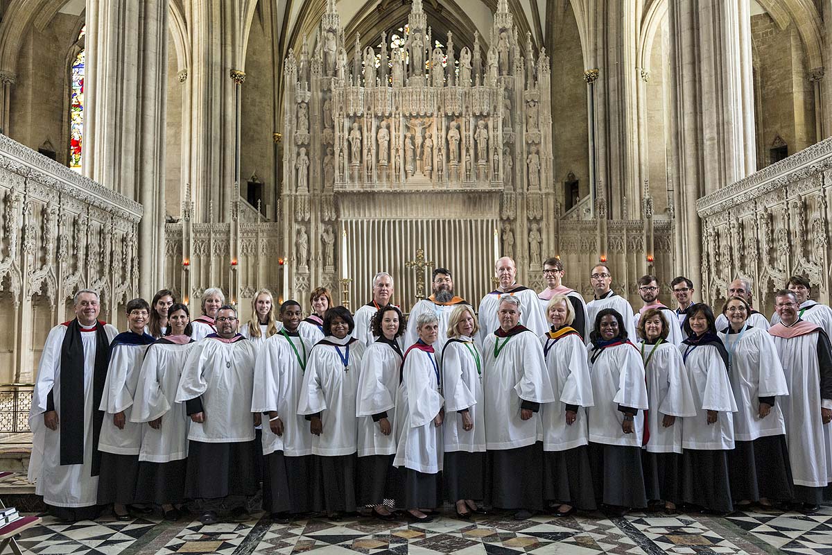 The Christ Church choir in Bristol Cathedral.