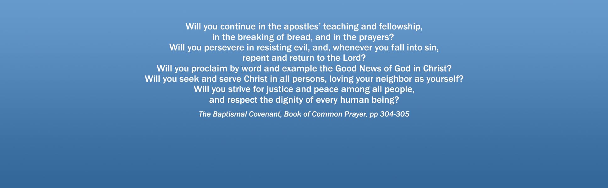 The Baptismal Covenant