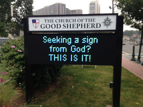 Good Shepherd, Fort Lee's new sign. GREG JACOBS PHOTO