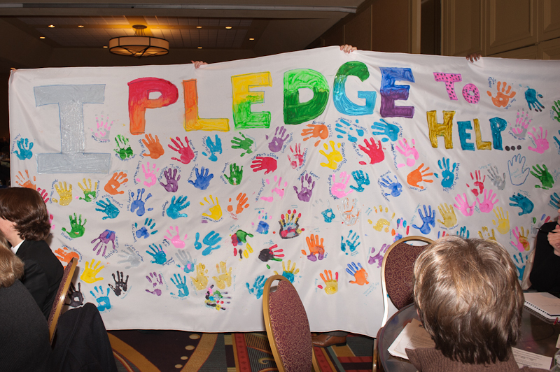 "The Hands Project" banner. CHRISTY WARD PHOTO
