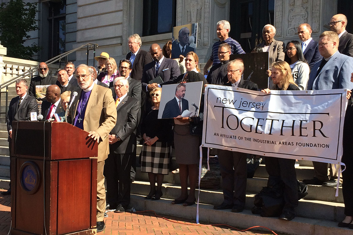 Bishop Beckwith speaks at the October 6 media event for the gun safety campaign "Do Not Stand Idly By." CECILLE TAYLOR-SIMPSON PHOTO