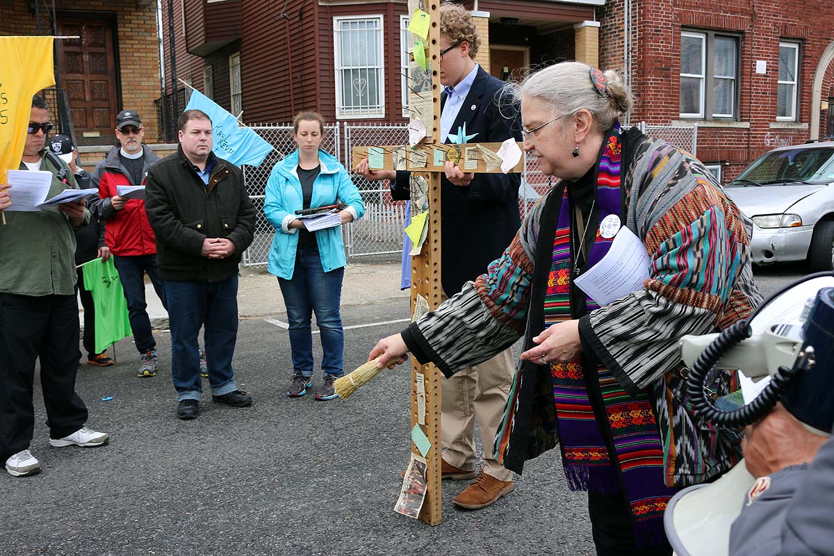 Jersey City Stations of the Cross at sites of violence. NINA NICHOLSON PHOTO