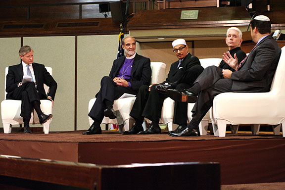 Jon Meacham, Bishop Beckwith, Imam Shareef, Father Edward Beck, Rabbi Gewirtz