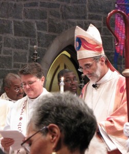 The Rev. Cynthia Black and Bishop Mark Beckwith. SHARON SHERIDAN PHOTO