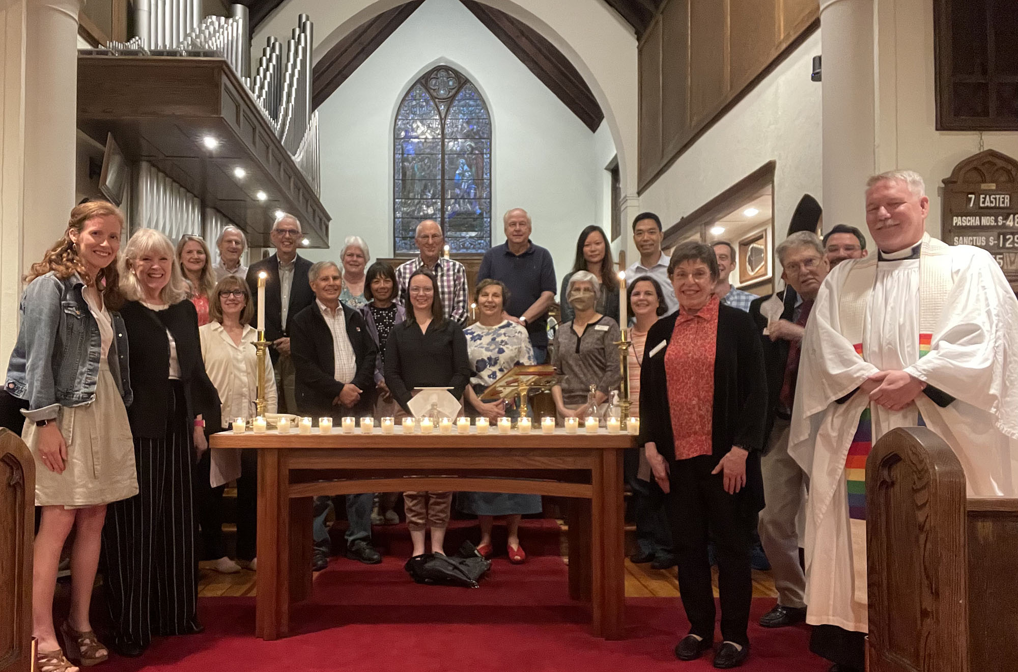 Members of St. Elizabeth’s, Ridgewood; All Saints’, Glen Rock; and Christ Church, Ridgewood celebrate after completing the Sacred Ground series on race.