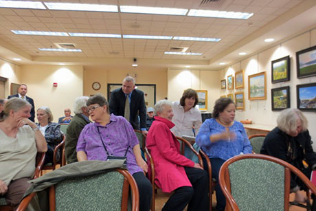 Our Saviour parishioners at Secaucus town meeting on human trafficking