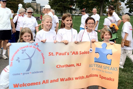 Young members of St. Paul's in Chatham at the "Walk Now for Autism" event Oct. 6