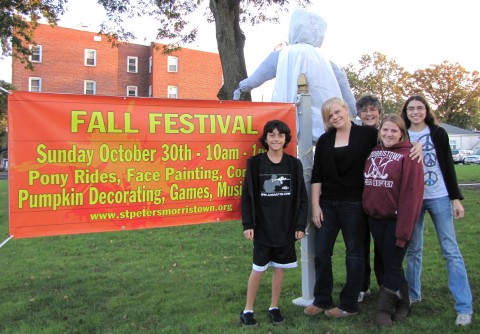 The Rev. Melissa Hall and St. Peter's youth group members. SHARON SHERIDAN PHOTO