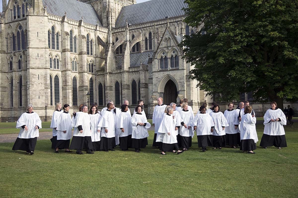 The Christ Church choir at Salisbury Cathedral.