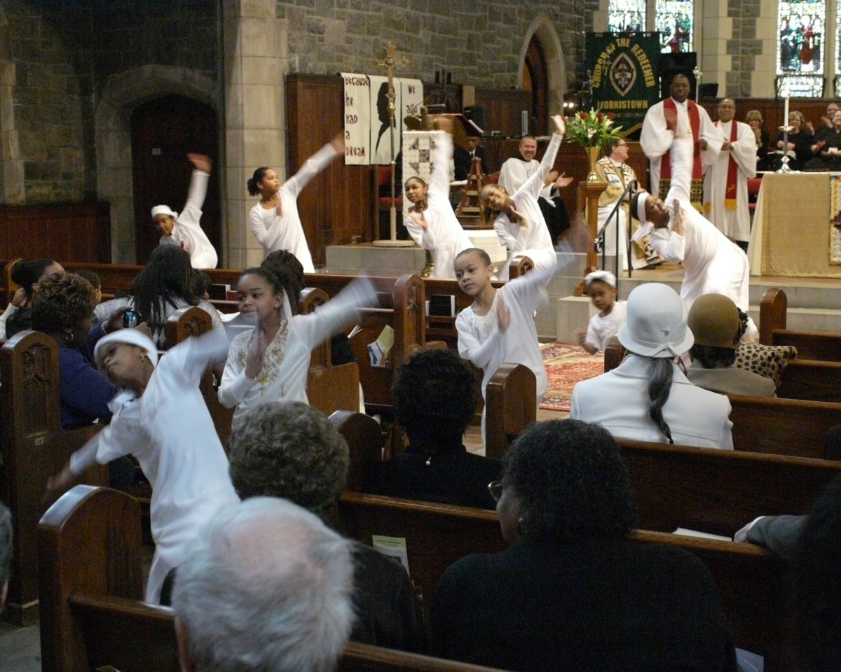 Liturgical dancers at Redeemer, Morristown