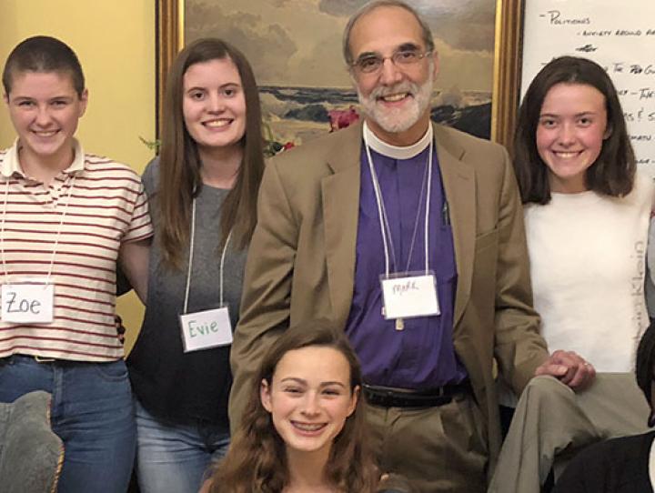 Bishop Beckwith meeting with diocesan youth on April 27, 2018. CHRIS WHITAKER PHOTO