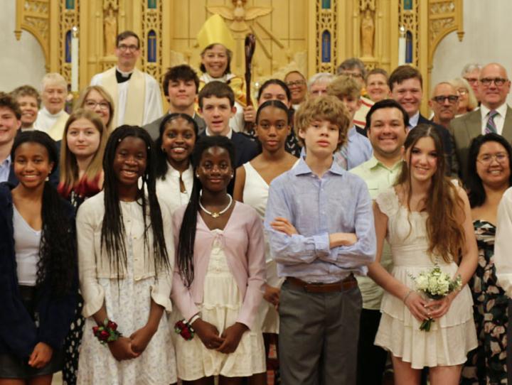 Confirmation service at St. Peter's, Essex Fells