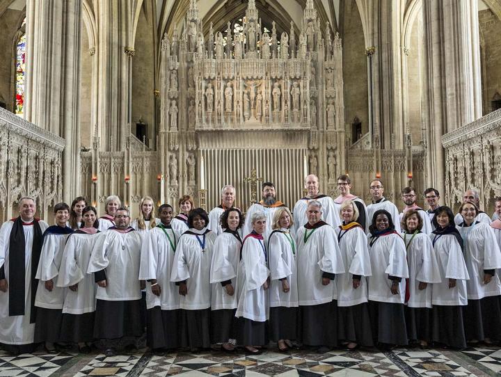 The Christ Church choir in Bristol Cathedral.