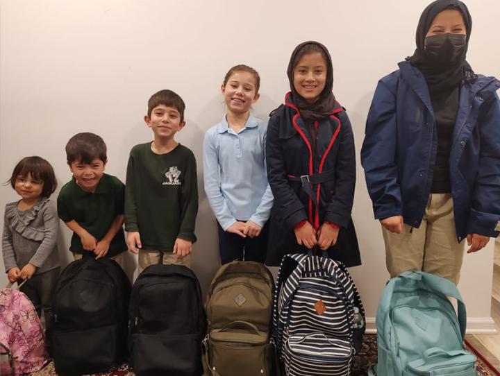 Six of the seven children of the Afghan family that moved into the second house in August. PHOTO COURTESY WESTSIDE PRESBYTERIAN CHURCH, RIDGEWOOD