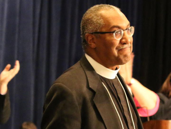 Canon Jacobs being recognized at his final Diocesan Convention, Feb. 1, 2019. NINA NICHOLSON PHOTO