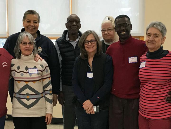 L-r: Deacons Jeanette Hile, Diane Riley (Archdeacon), Ken Boccino and Deborah R. Drake; Bishop Carlye J. Hughes; Deacons Peter Jackson (Archdeacon), Jill Singleton, Lind Phillips, Lloyd Batson, Joanne O'Neill, Jacques Girard and Sheila Shuford.