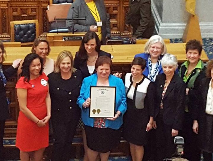 The Rev. Deacon Diane Riley, (front row, second from right)