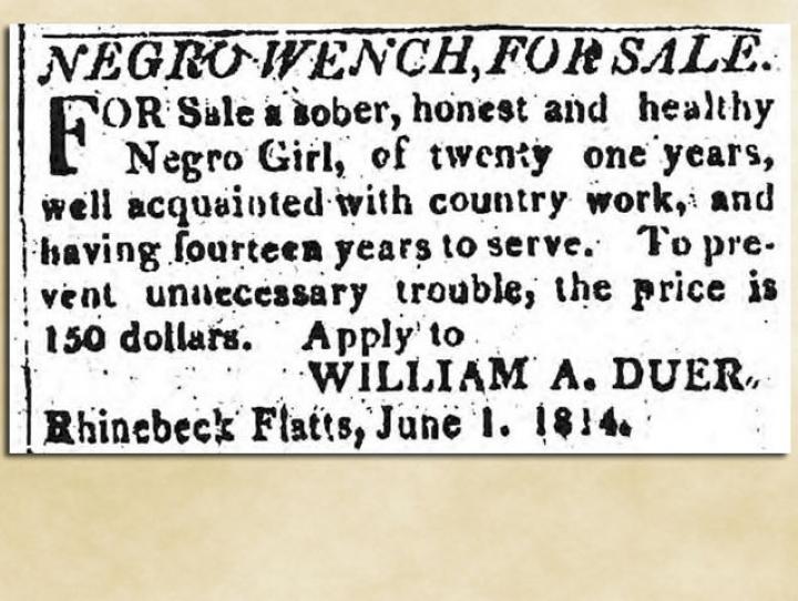 An 1814 advertisement placed in the Poughkeepsie Journal by one of Redeemer’s two founding wardens.