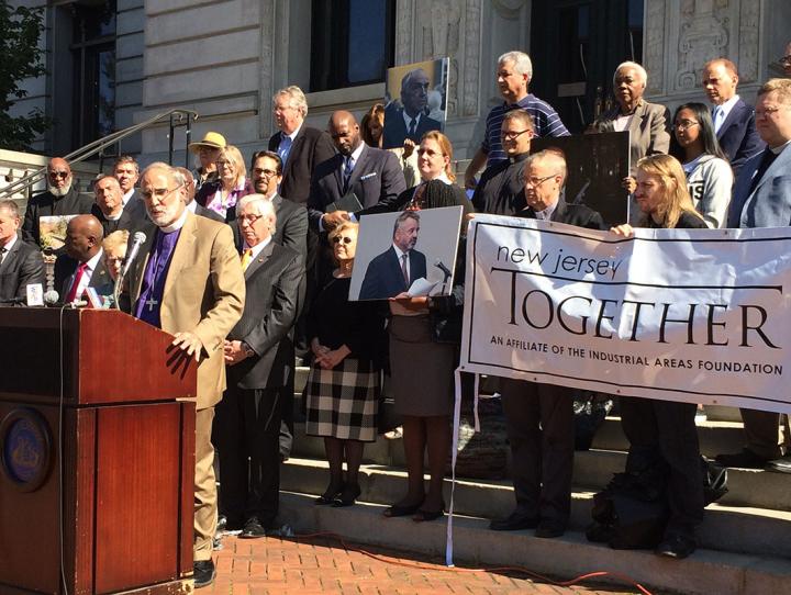 Bishop Beckwith speaks at the October 6 media event for the gun safety campaign "Do Not Stand Idly By." CECILLE TAYLOR-SIMPSON PHOTO