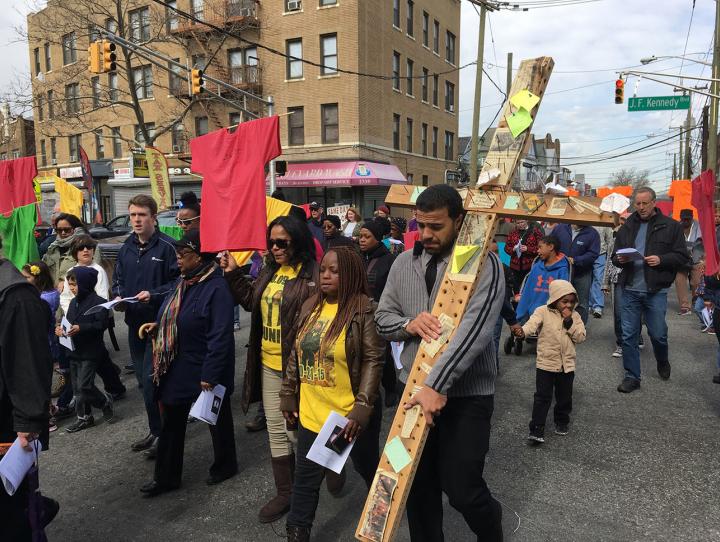 Good Friday Stations of the Cross at sites of violent crimes in Jersey City