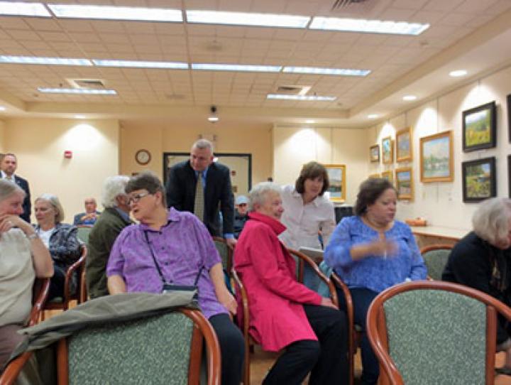 Our Saviour parishioners at Secaucus town meeting on human trafficking