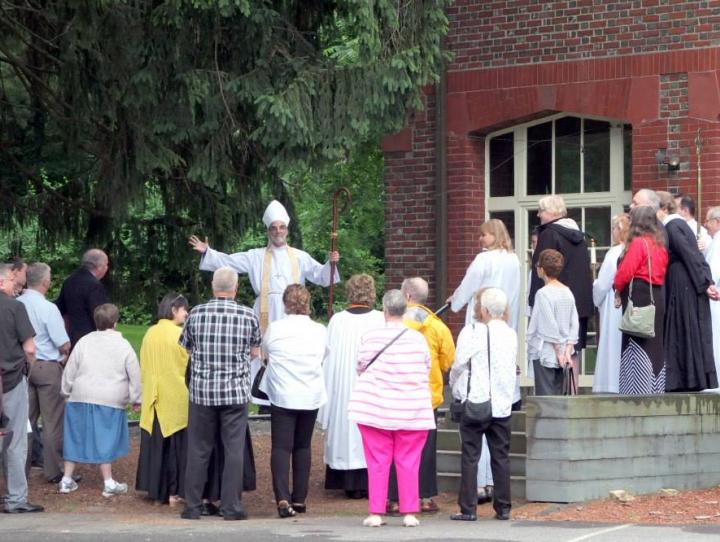 Bishop Beckwith at St. Marguerite’s Retreat House. SHAWN CARTY PHOTO