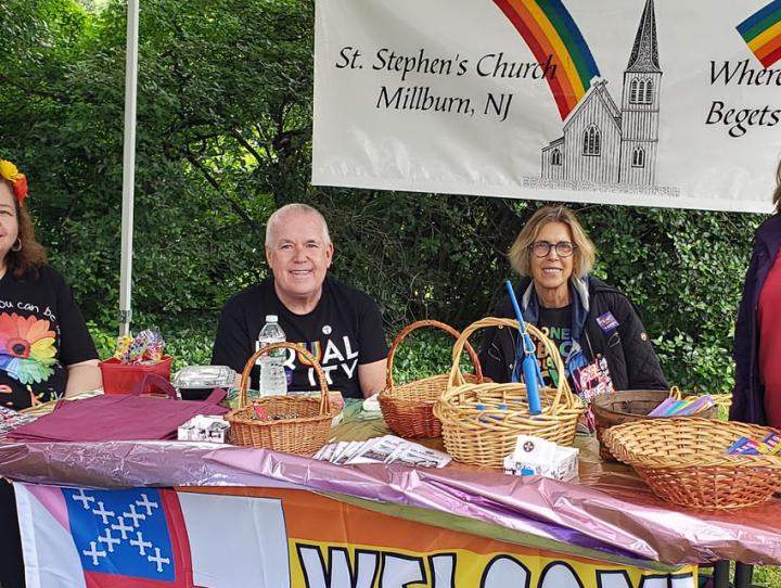 St. Stephen's, Millburn participating in the North Jersey Pride Festival on June 12 in Maplewood's Memorial Park.