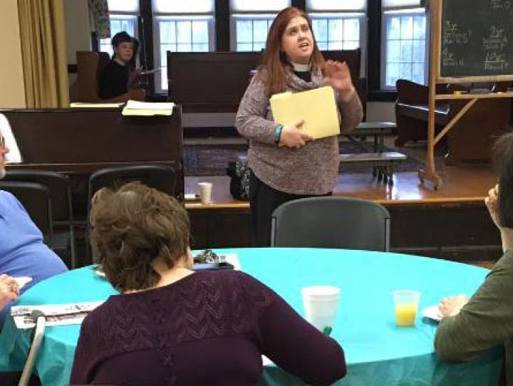 The Rev Cathie Sklenar-Studwell leads the "Gifted, Called, Sent" Lenten program at St. Bartholomew's, Ho-Ho-Kus.