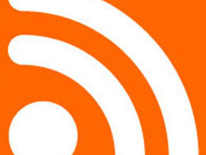 The universal symbol of RSS feeds.