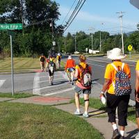 Tuesday: July 26: Pilgrims walking from Hackettstown to Cross Roads