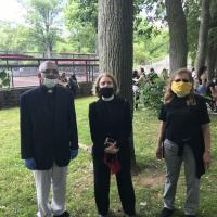 June 7, 2020: The Rev. Jacob Nanthicattu of St. Paul’s & Resurrection, Wood-Ridge the Rev. Pam Bakal of Grace, Nutley and the Rev. Audrey Hasselbrook of St. James, Upper Montclair, in Nutley