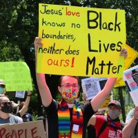 June 7, 2020: St. George's, Maplewood, at Black Queer Lives Matter (Newark to South Orange)