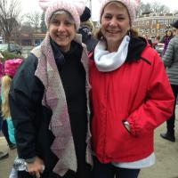 Anne Meyer of Grace, Madison and Martha O'Connor of St. Paul's, Chatham at a Women's March in Westfield, NJ. PHOTO COURTESY ANNE MEYER