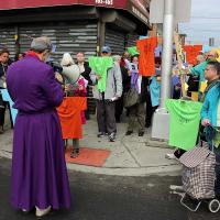 Jersey City Stations of the Cross at sites of violence. NINA NICHOLSON PHOTO