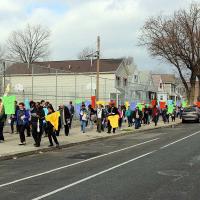 Jersey City Stations of the Cross at sites of violence. NINA NICHOLSON PHOTO