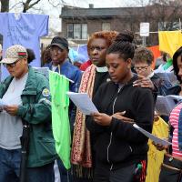 Jersey City Stations of the Cross at sites of violence. NINA NICHOLSON PHOTO