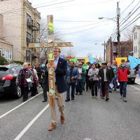 Jersey City Stations of the Cross at sites of violence. NINA NICHOLSON PHOTO