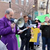 Jersey City Stations of the Cross at sites of violence. NINA NICHOLSON PHOTO