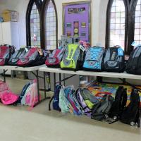 School backpacks donated by the Jewish Federation of Northern New Jersey.