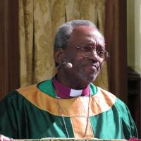 Presiding Bishop Curry preaching at St. Paul's, Paterson. SHARON SHERIDAN PHOTO