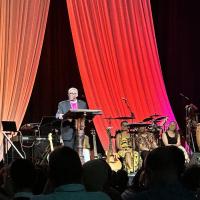 Presiding Bishop Curry preaching at the "It's All About Love" revival. DIANA L. WILCOX PHOTO