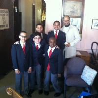 Donald Morris and members of the Newark Boys Chorus.
