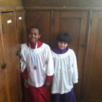 Choristers from St Paul's, Englewood and Washington Heights Choir School.