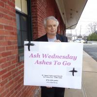 St. Agnes', Little Falls' Warden David Healy at the Little Falls train station. DEBORAH DRAKE PHOTO