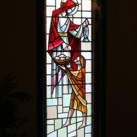 One of the stained glass windows in St. Paul's, North Arlington. NINA NICHOLSON PHOTO