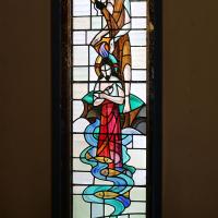 One of the stained glass windows in St. Paul's, North Arlington. NINA NICHOLSON PHOTO